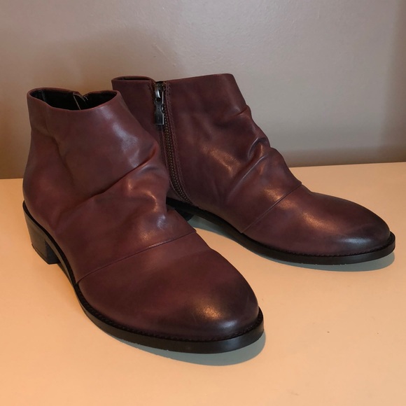 Salvia Shoes - Salvia Nevis Brunello Butter Napa Leather brown zip ankle boots